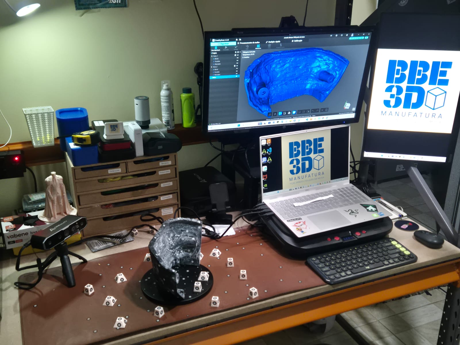 Preparação da referência para captura 3D