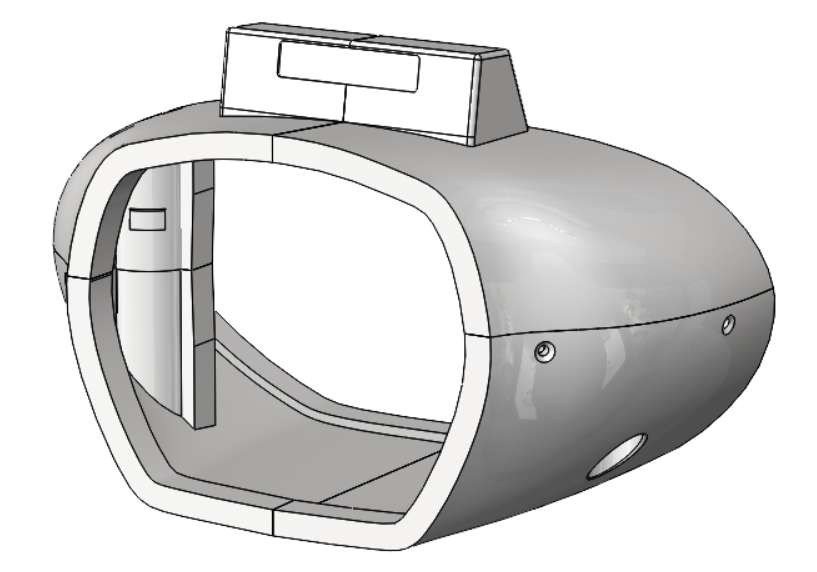 CAD final do console Ford F-100 - vista 1